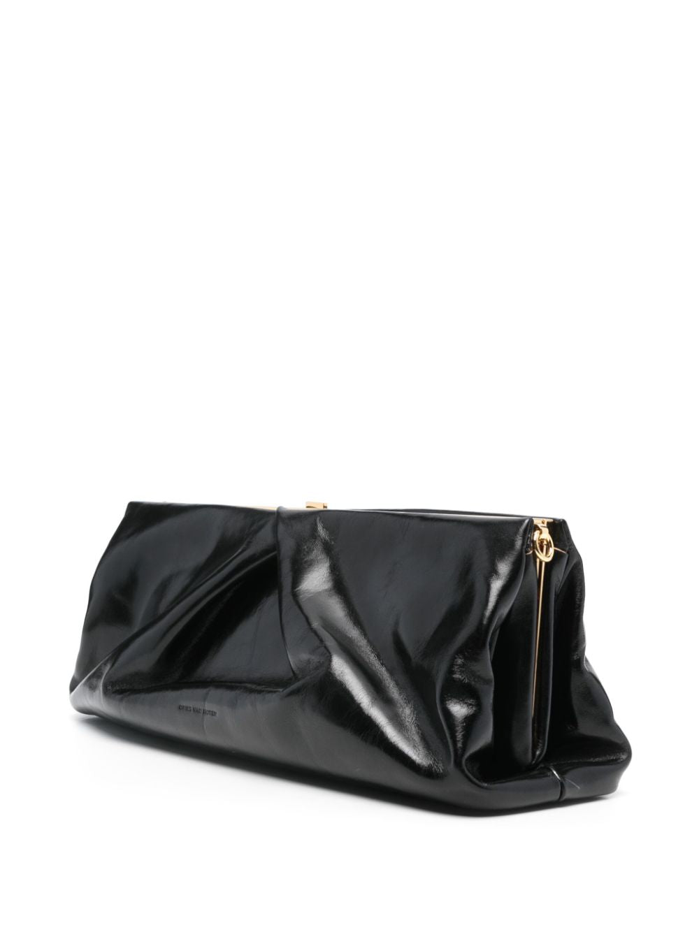 Dries Van Noten Women Large Leather Clutch Bag, With Detachable Adjustable Shoulder Strap.