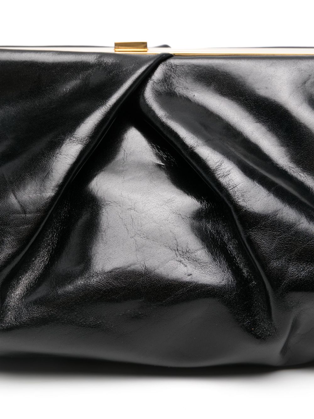 Dries Van Noten Women Large Leather Clutch Bag, With Detachable Adjustable Shoulder Strap.