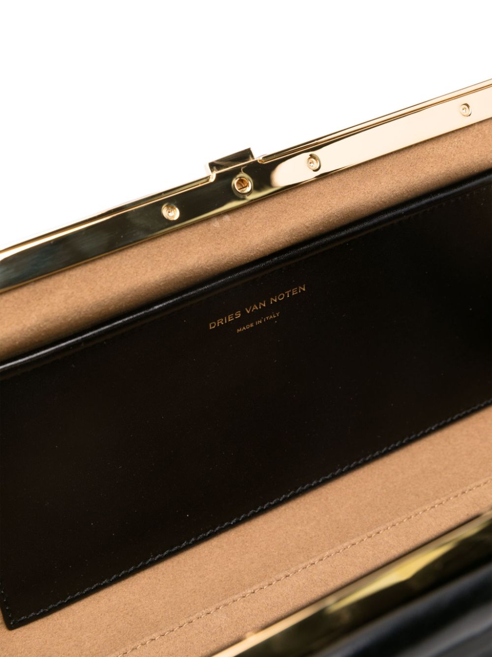 Dries Van Noten Women Large Leather Clutch Bag, With Detachable Adjustable Shoulder Strap.