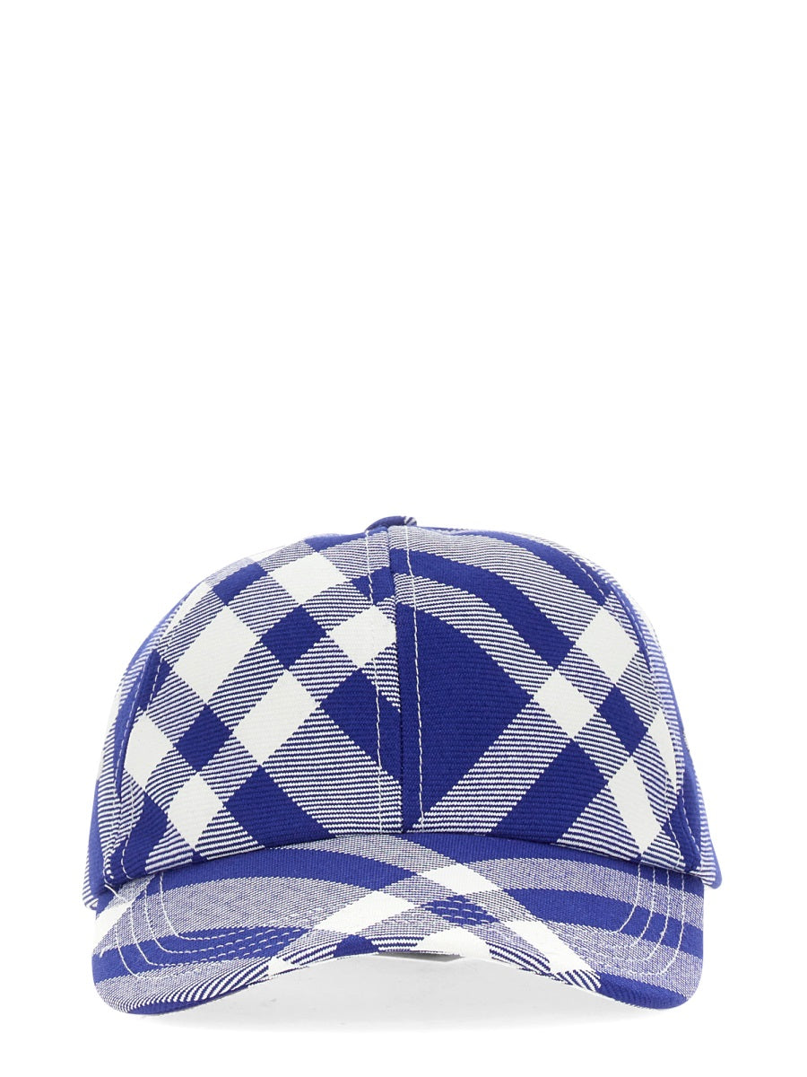 Burberry Unisex Baseball Cap With Tartan Pattern
