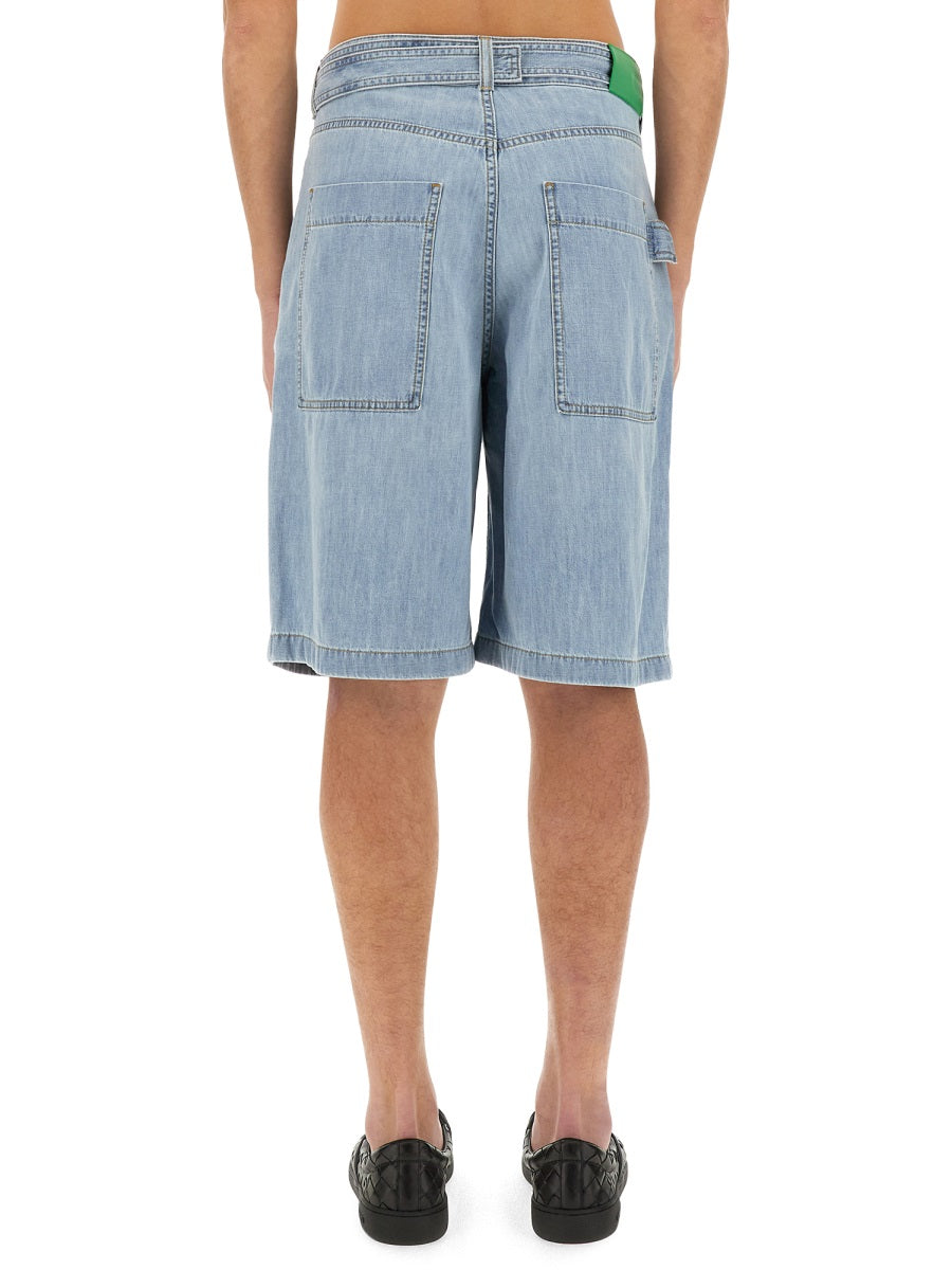 Bottega Veneta Men Denim Bermuda Shorts
