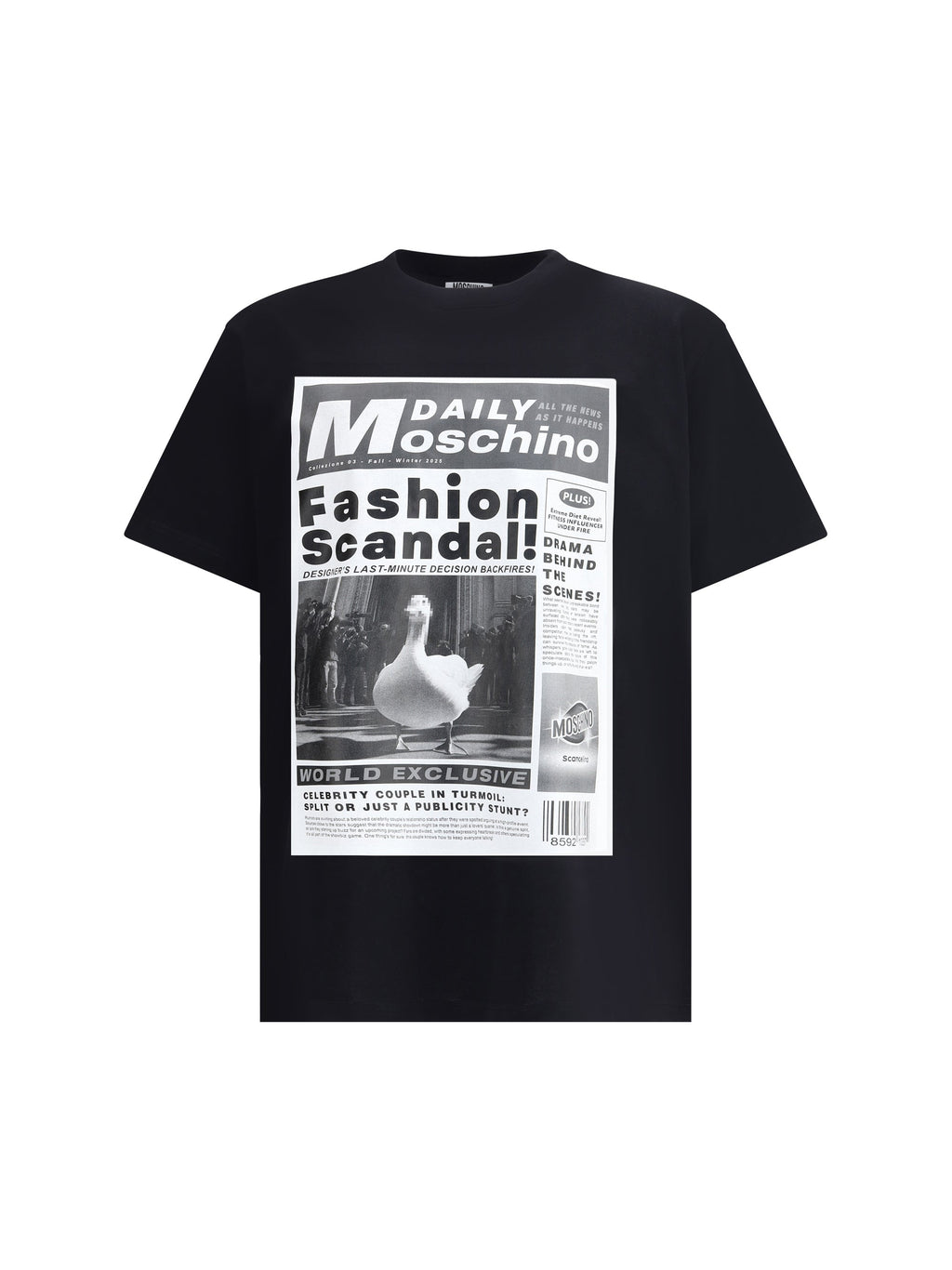 Moschino Men T-Shirt Whit Maxi Print