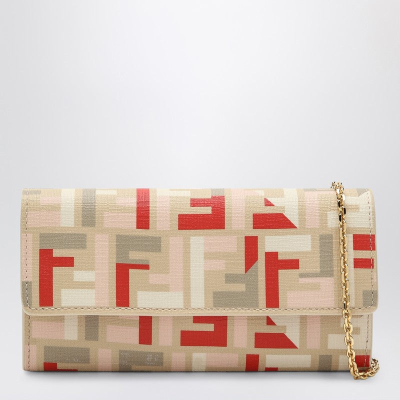 Fendi Pouch With Chain Multicoloured Ff Fabric Women