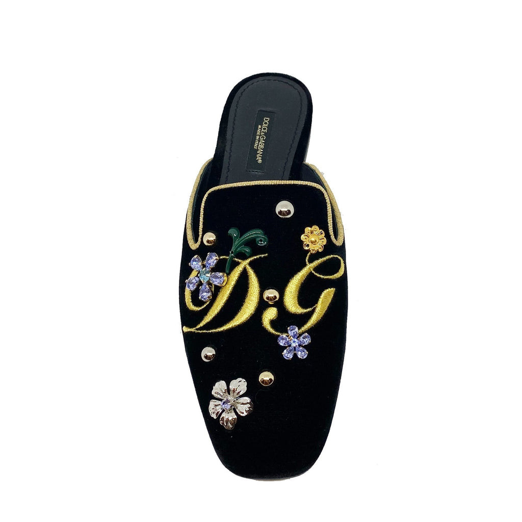 Dolce & Gabbana Velvet Mules Women