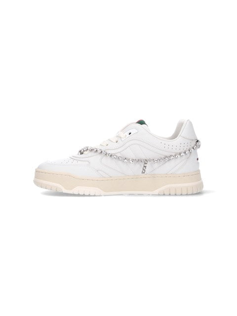 Gucci Women "Re-Web" Rhinestone Detail Sneakers