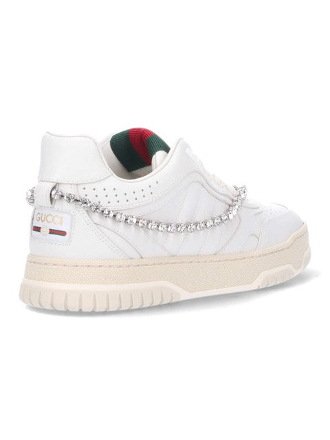 Gucci Women "Re-Web" Rhinestone Detail Sneakers