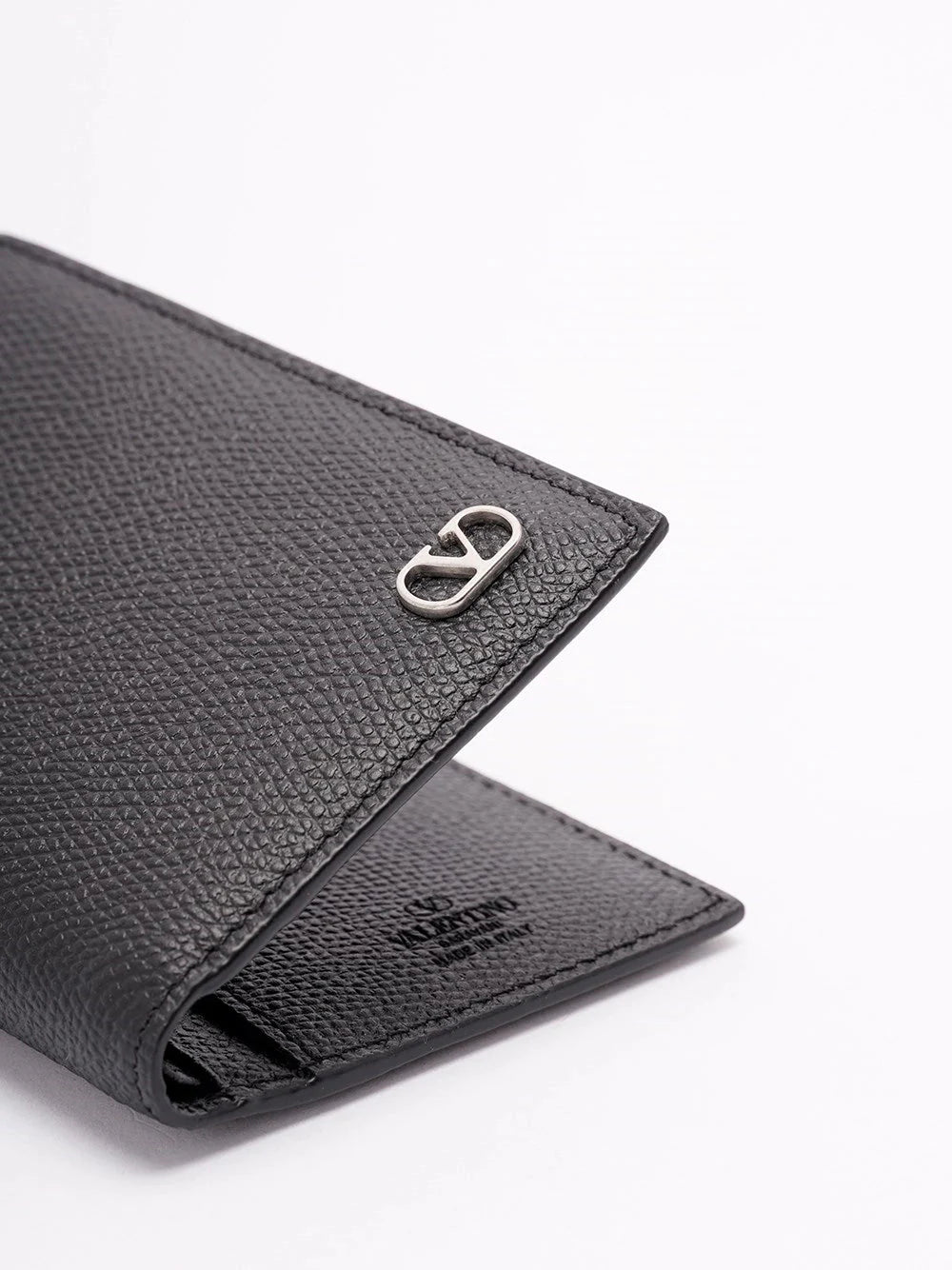 Valentino Garavani Men `Vlogo Signature` Leather Card Holder