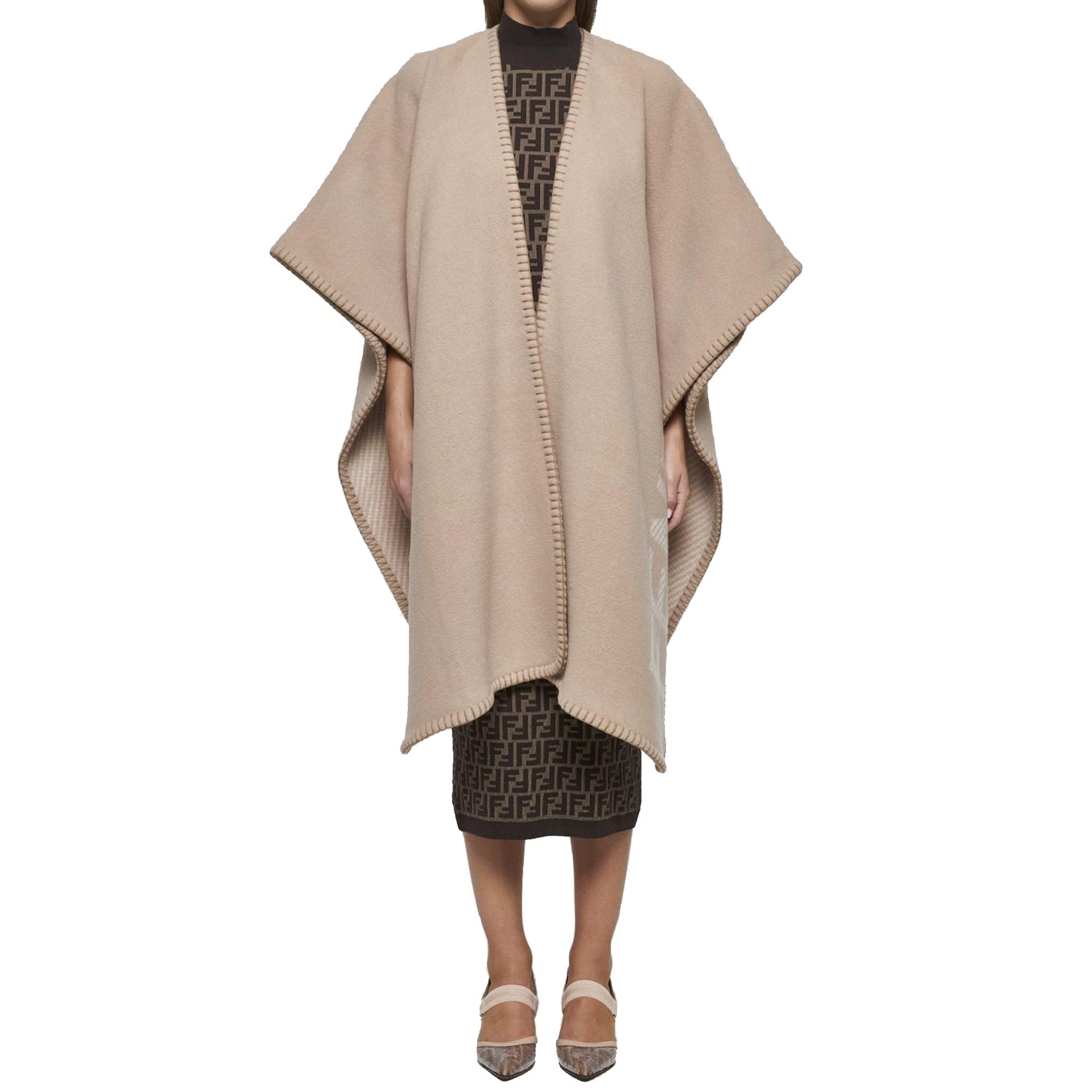 Fendi Wool And Cashmere Poncho Women