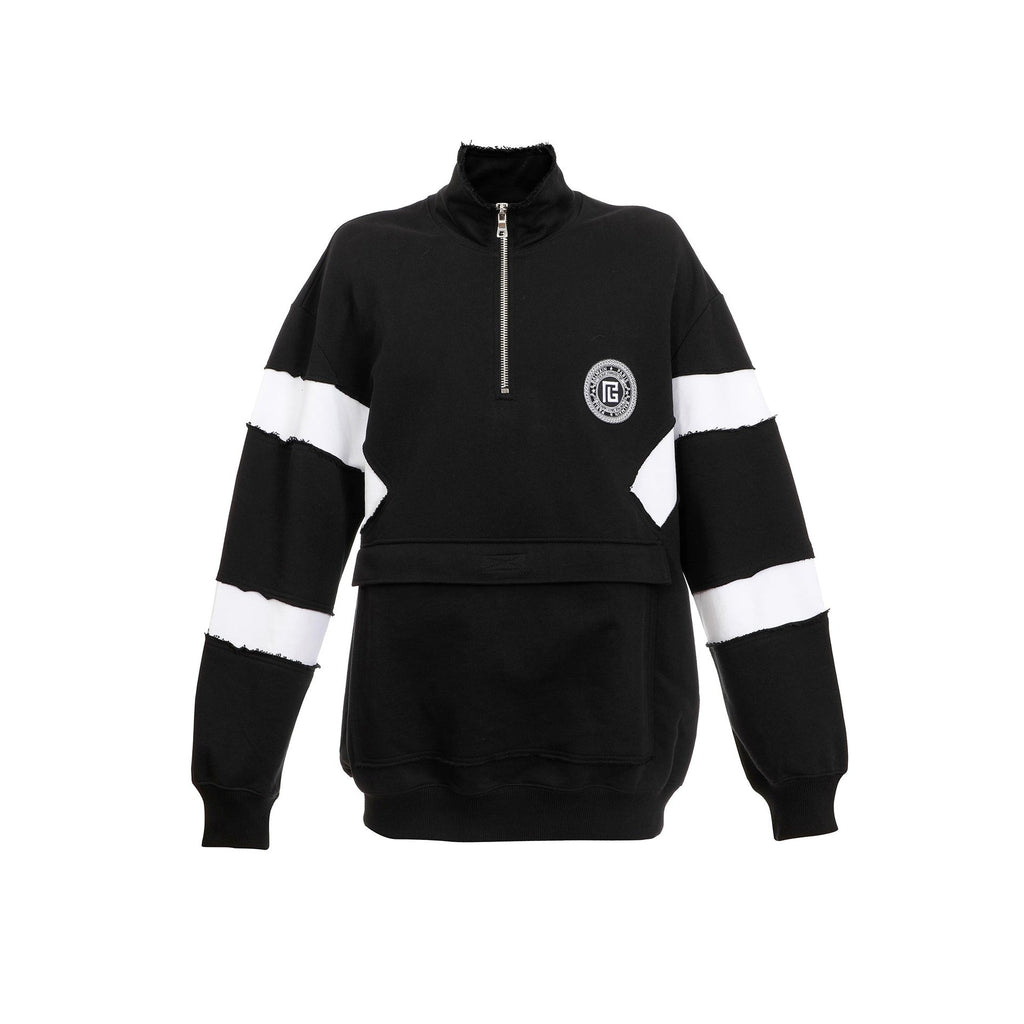Balmain Circle Logo Cotton Sweatshirt Men