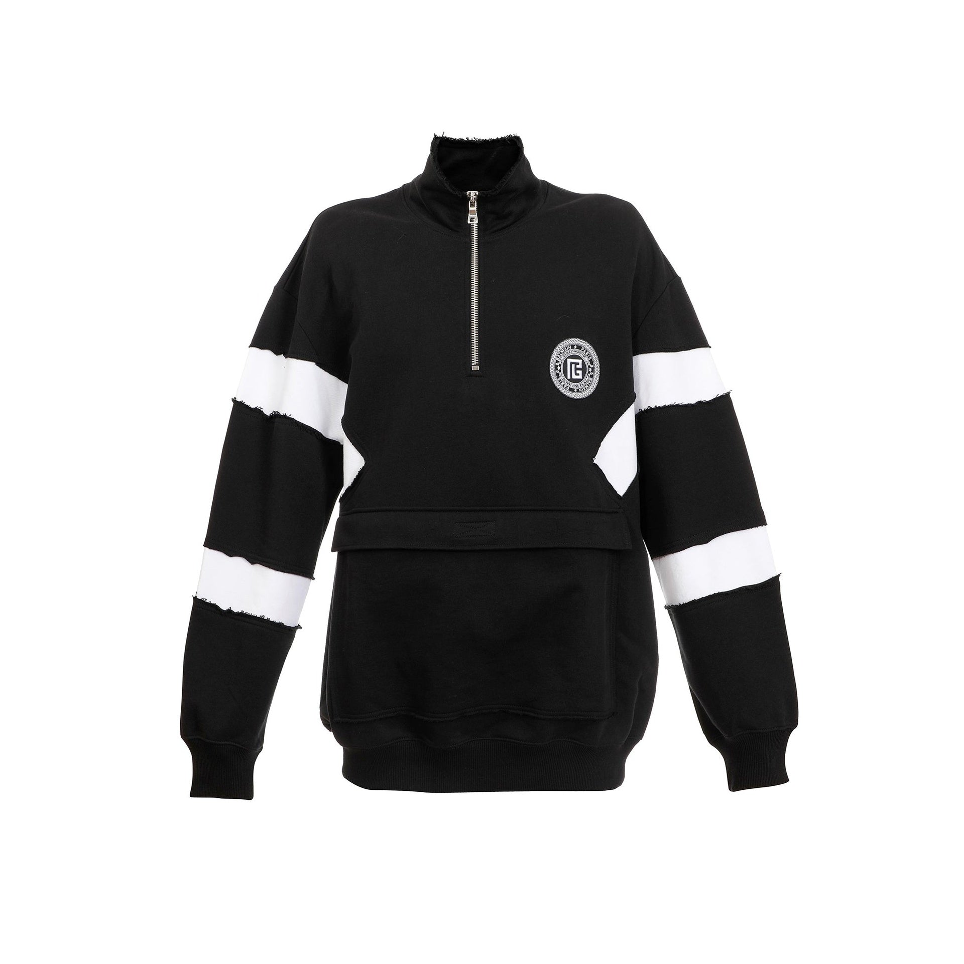 Balmain Circle Logo Cotton Sweatshirt Men