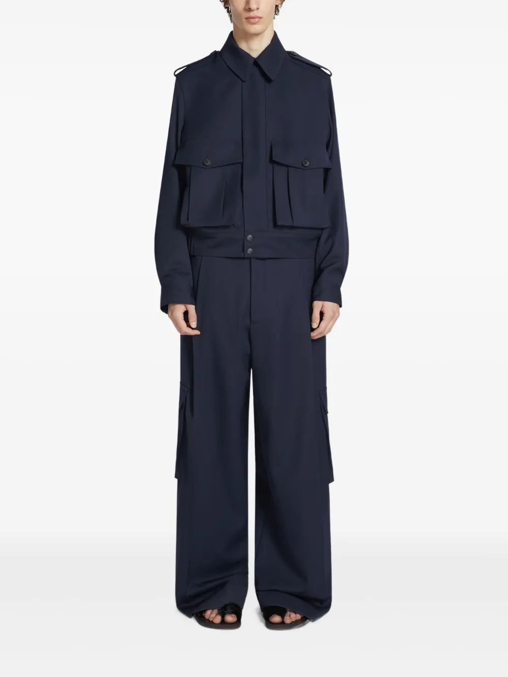 Dries Van Noten Men Piers Tris 1176 M.W.Pants Nav