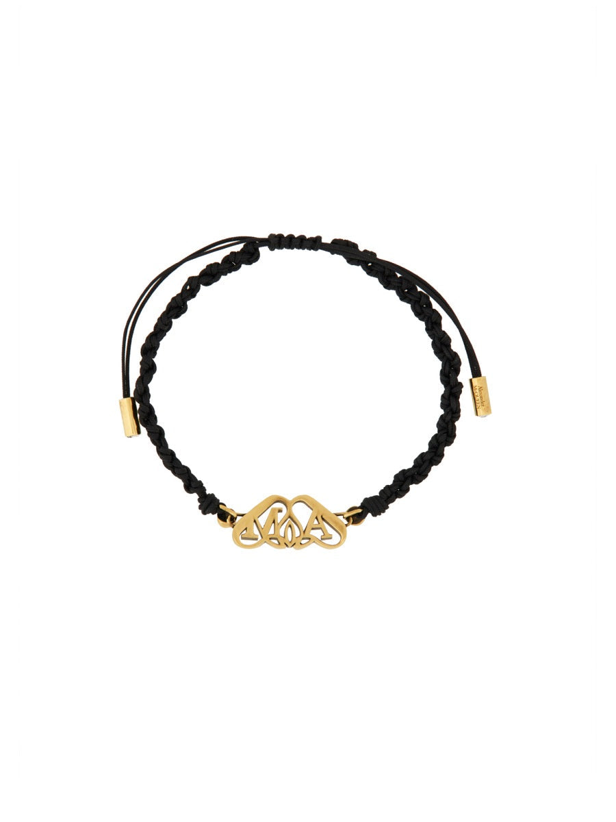 Alexander Mcqueen Women Friendship Bracelet With "Seal" Logo
