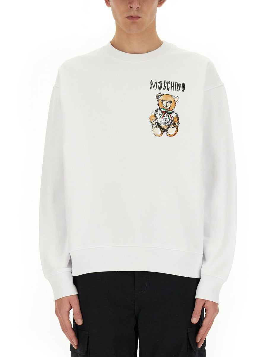 Moschino Men "Drawn Teddy Bear" Sweatshirt