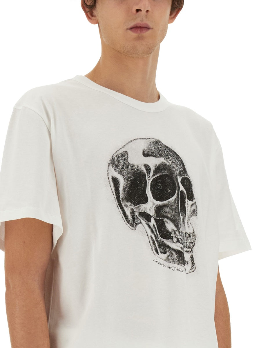 Alexander Mcqueen Men Skull Print T-Shirt