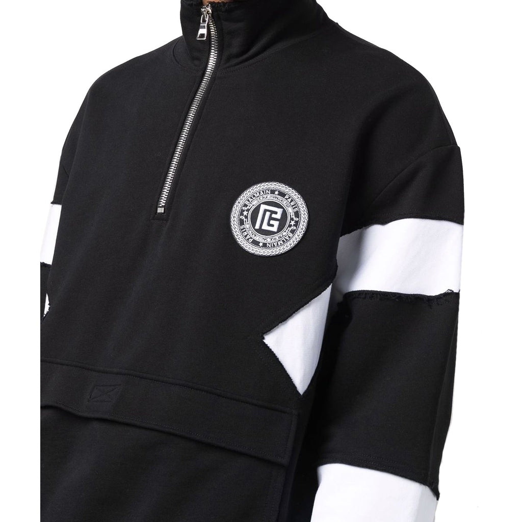 Balmain Circle Logo Cotton Sweatshirt Men