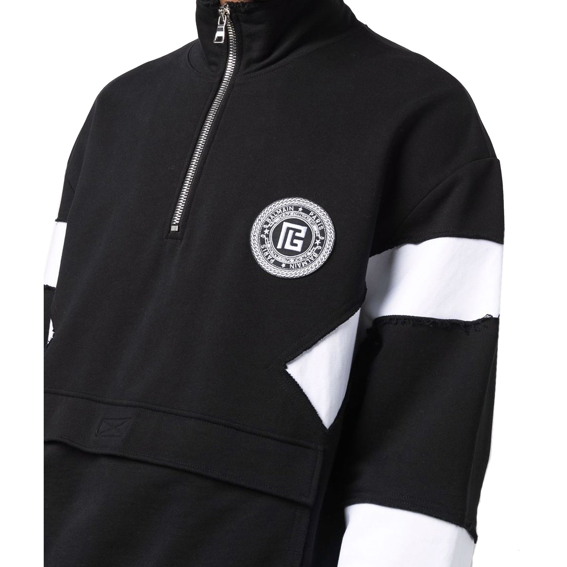 Balmain Circle Logo Cotton Sweatshirt Men