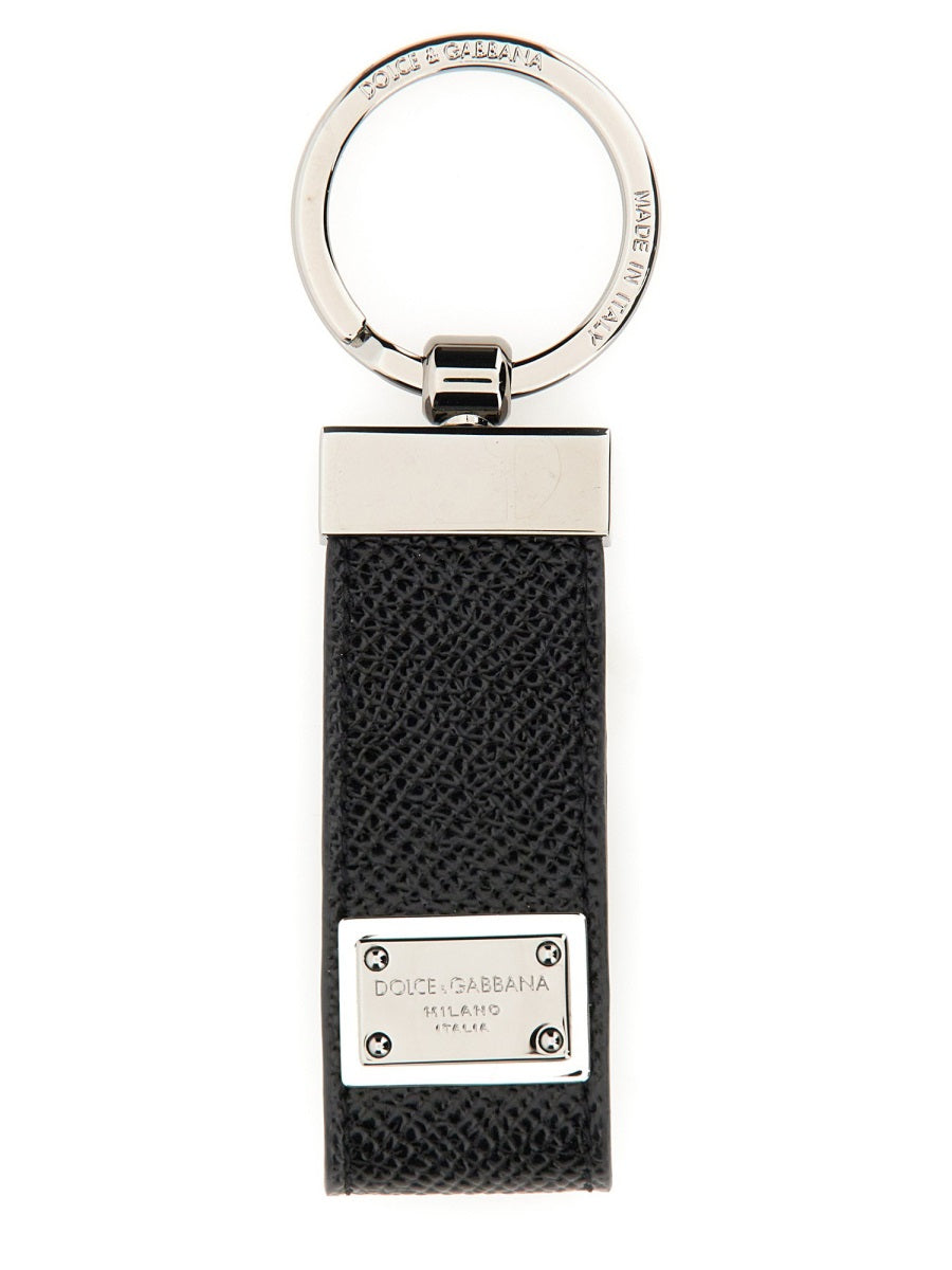Dolce & Gabbana Men Keychain With Logoed Label