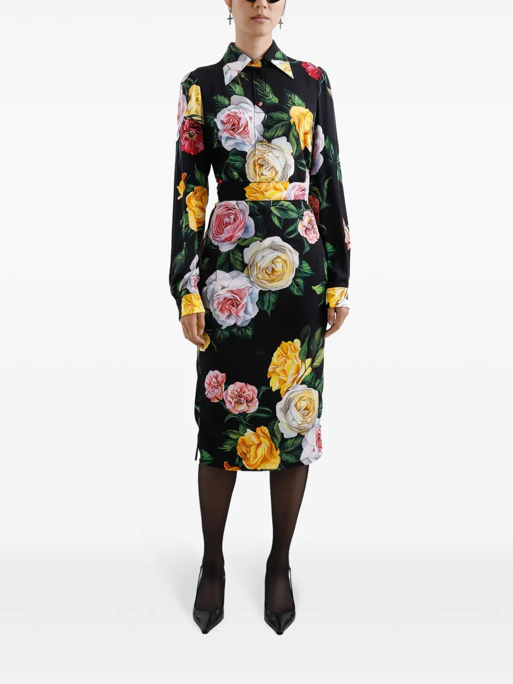 Dolce & Gabbana Women Midi Skirt With Floral Print