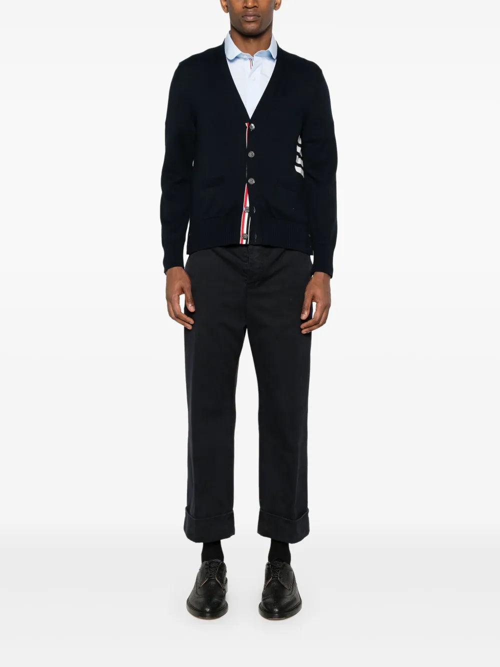 Thom Browne Men V-Neck Cardigan