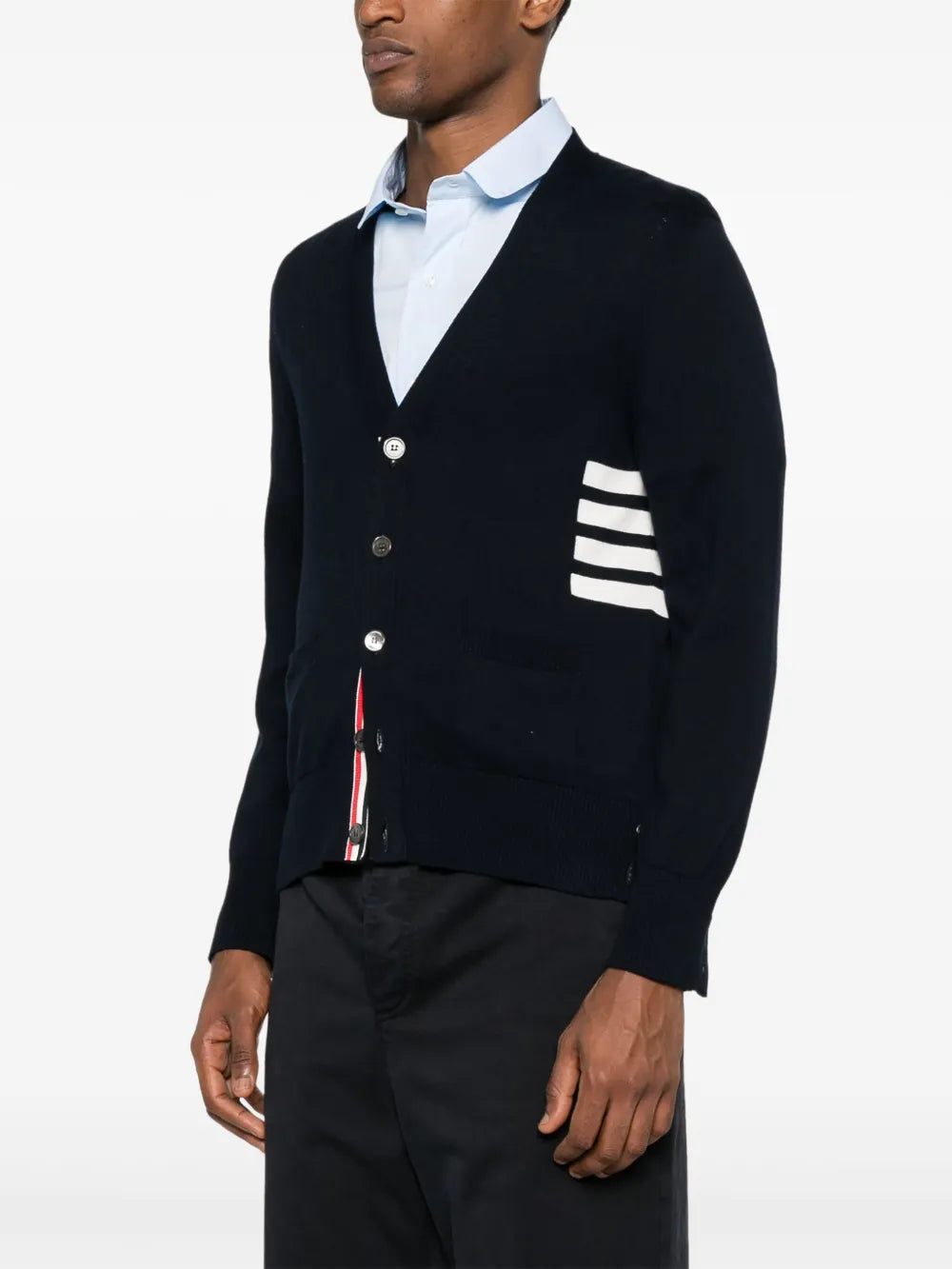 Thom Browne Men V-Neck Cardigan