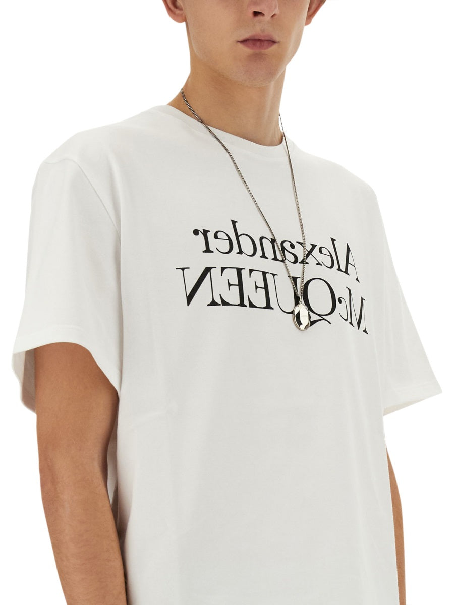 Alexander Mcqueen Men T-Shirt With Logo