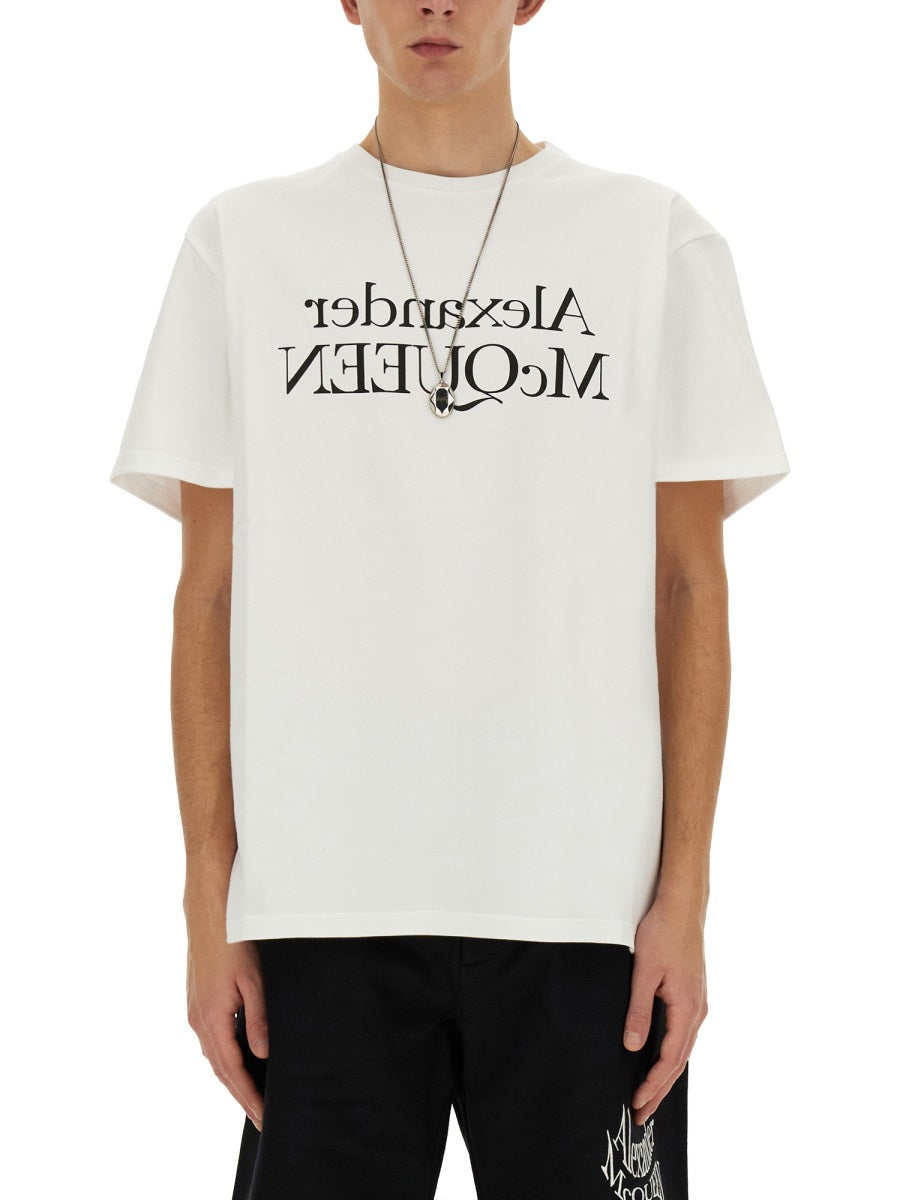 Alexander Mcqueen Men T-Shirt With Logo