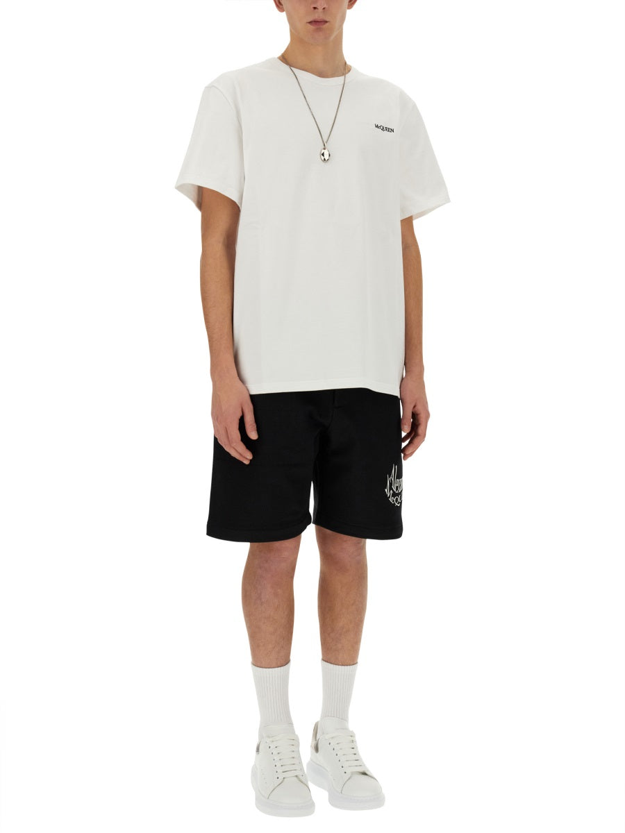 Alexander Mcqueen Men Bermuda With Logo