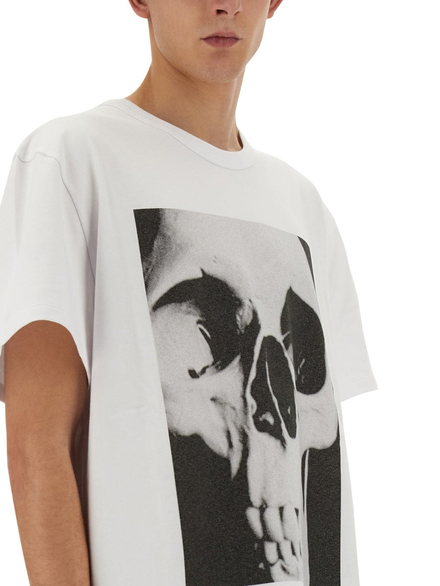 Alexander Mcqueen Men Skull Print T-Shirt