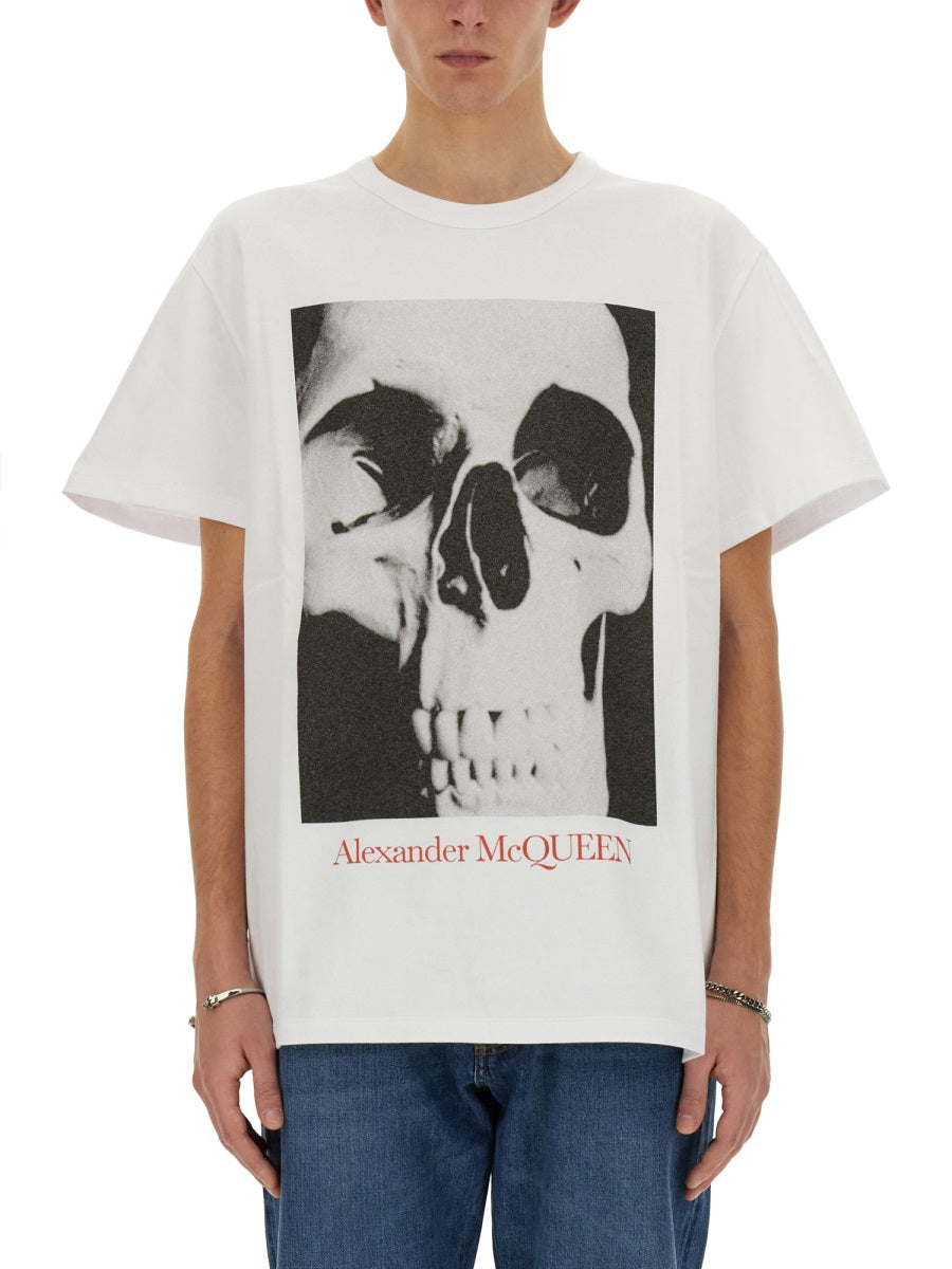 Alexander Mcqueen Men Skull Print T-Shirt