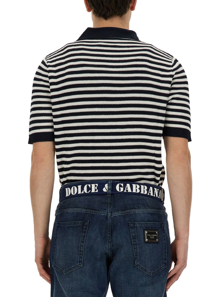 Dolce & Gabbana Men V-Neck Polo Shirt