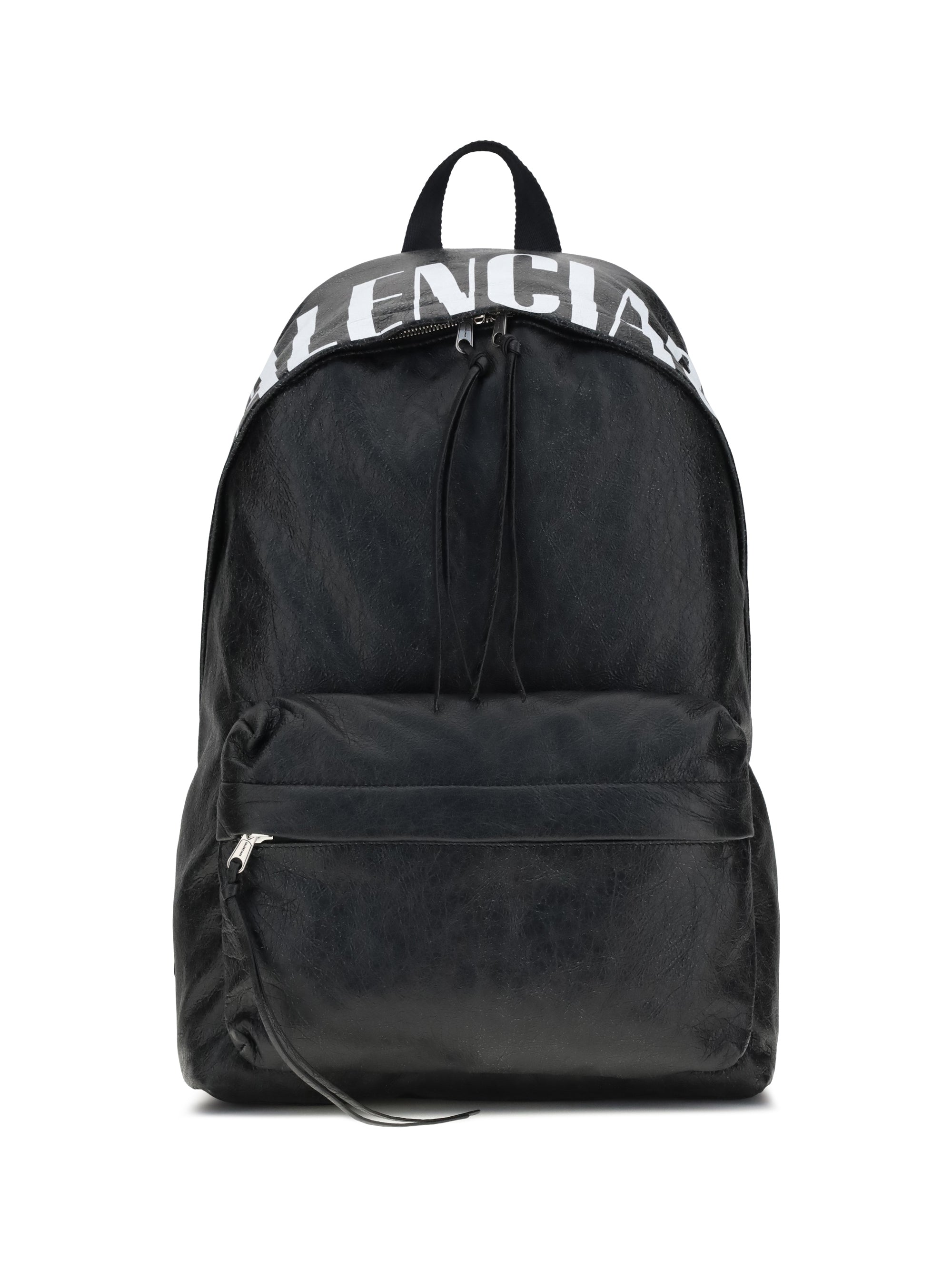 Balenciaga Men Crinkle Effect Backpack