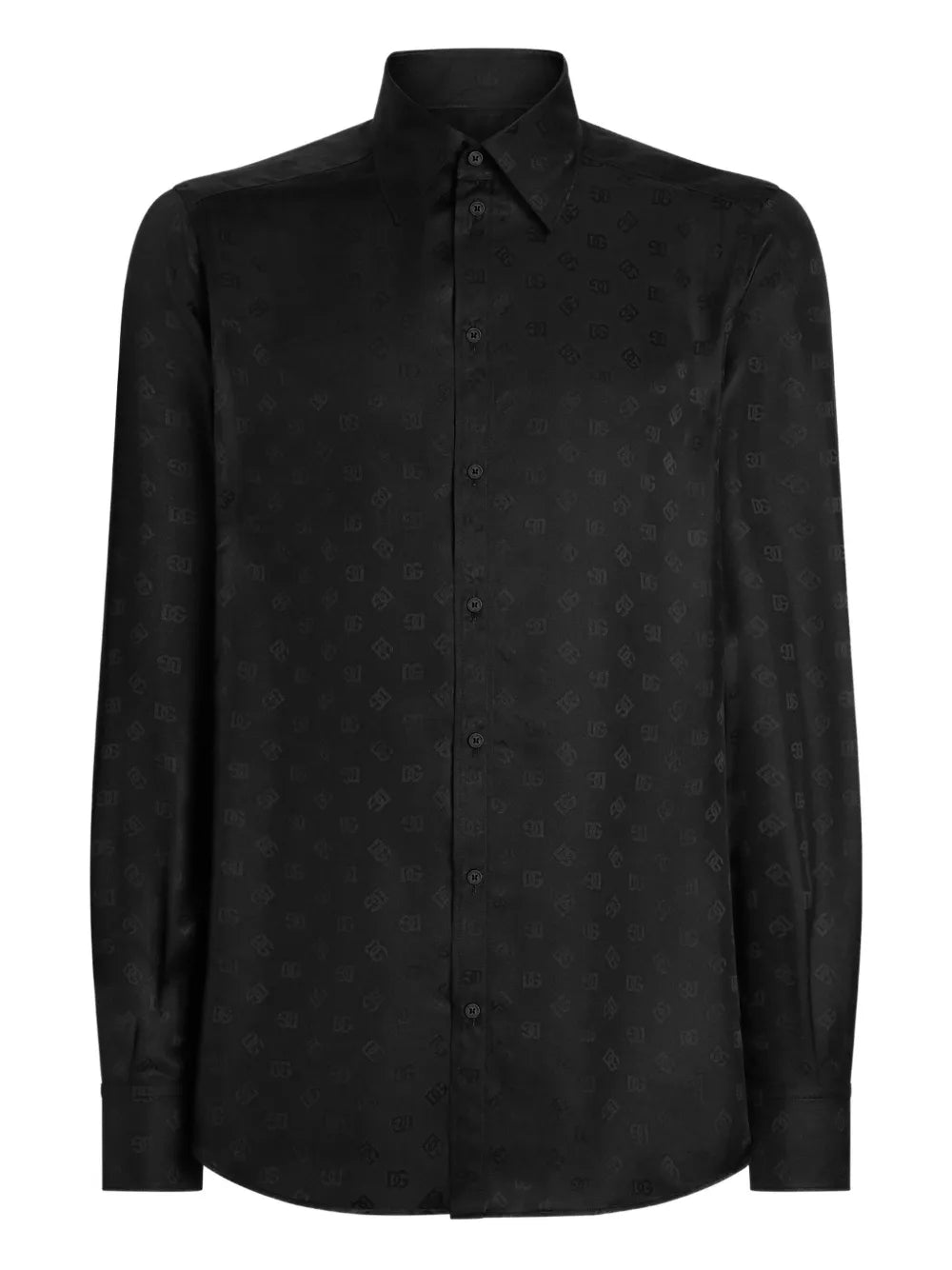 Dolce & Gabbana Men Monogram Silk Shirt