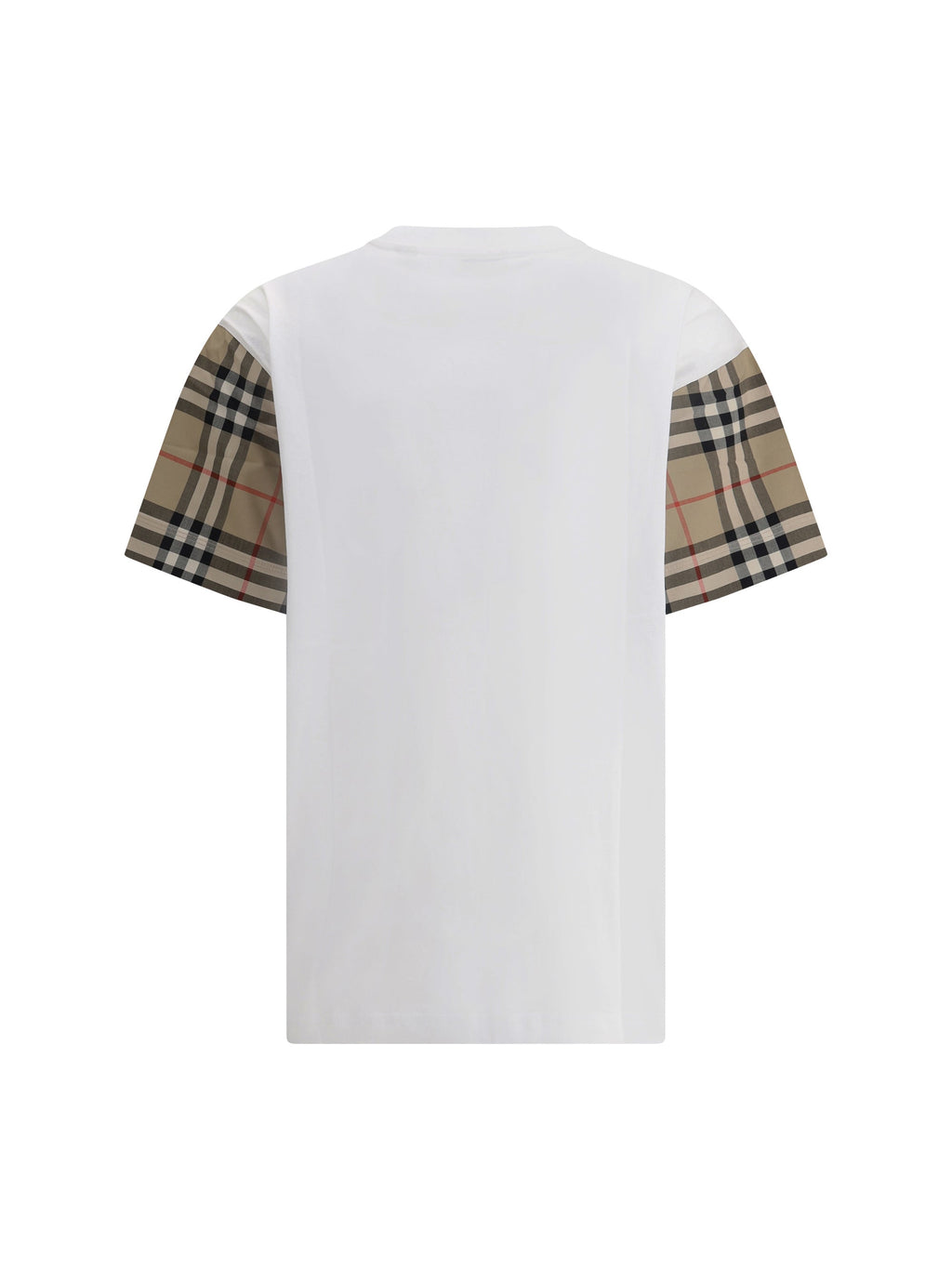 Burberry Women Check Archive Sleeve T-Shirt