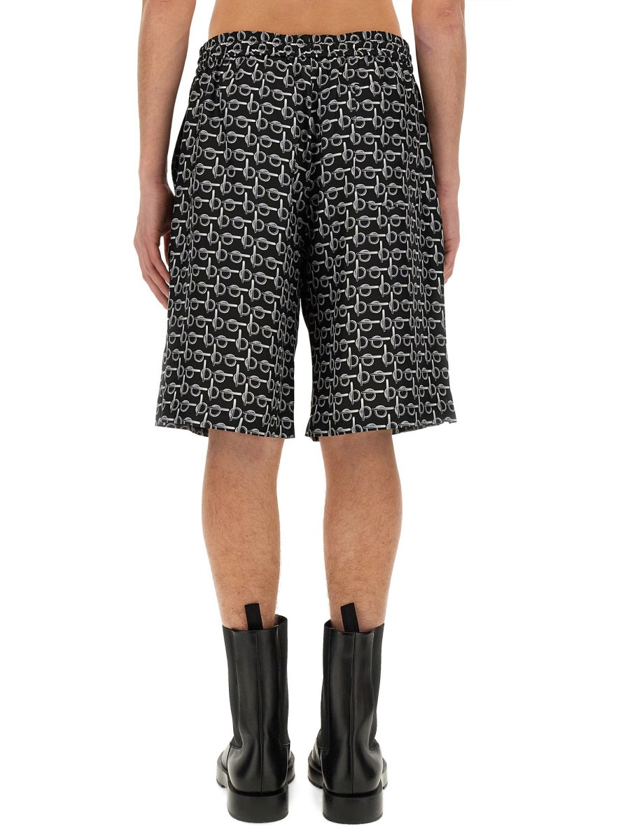 Burberry Men All Over Print Bermuda Shorts