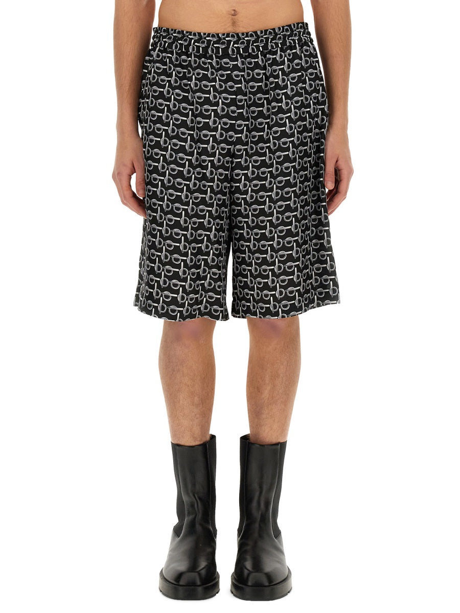 Burberry Men All Over Print Bermuda Shorts