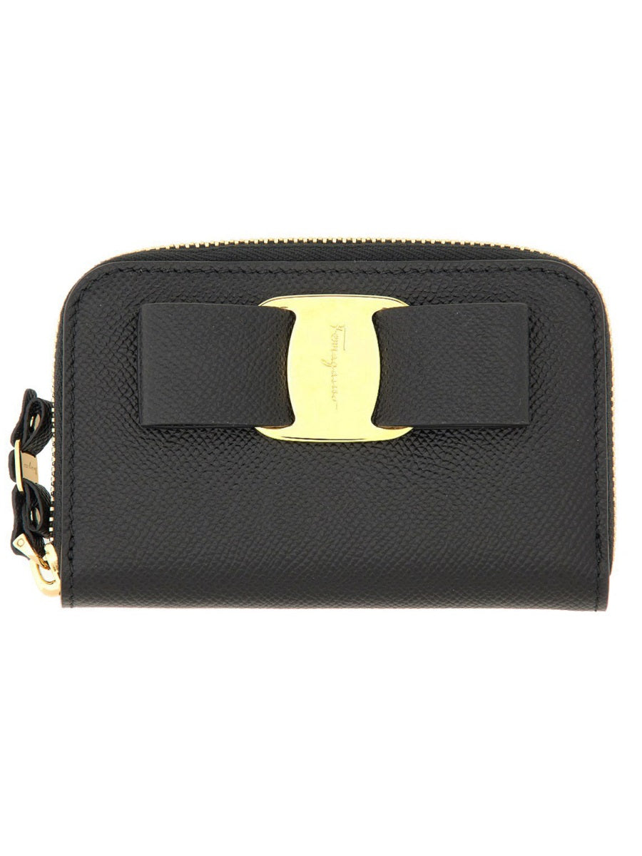 Porta-cartões feminino Ferragamo "Vara"