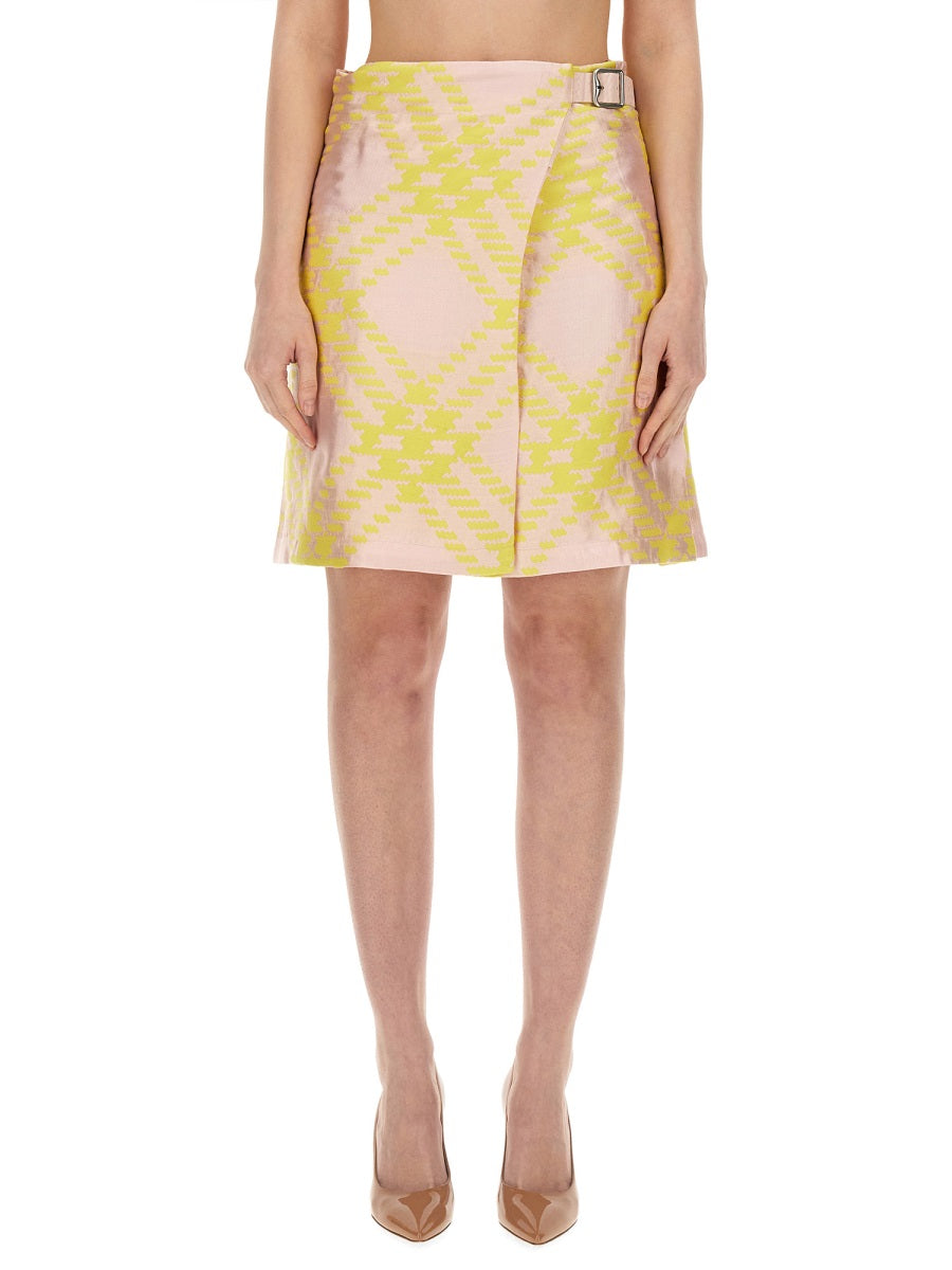 Burberry Women Check Pattern Skirt
