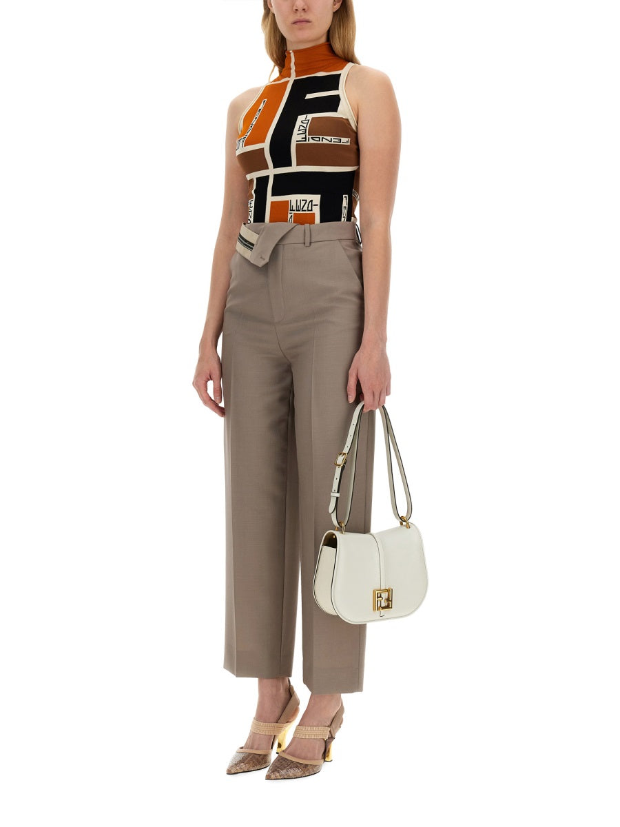 Fendi Women Ff Puzzle Pattern Top