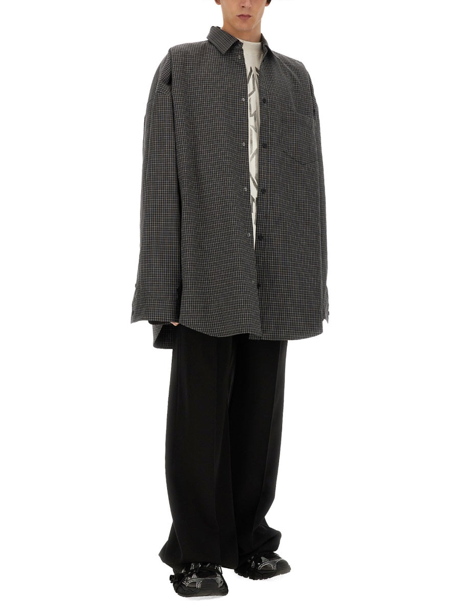 Balenciaga Men Large Fit Outerwear Shirt