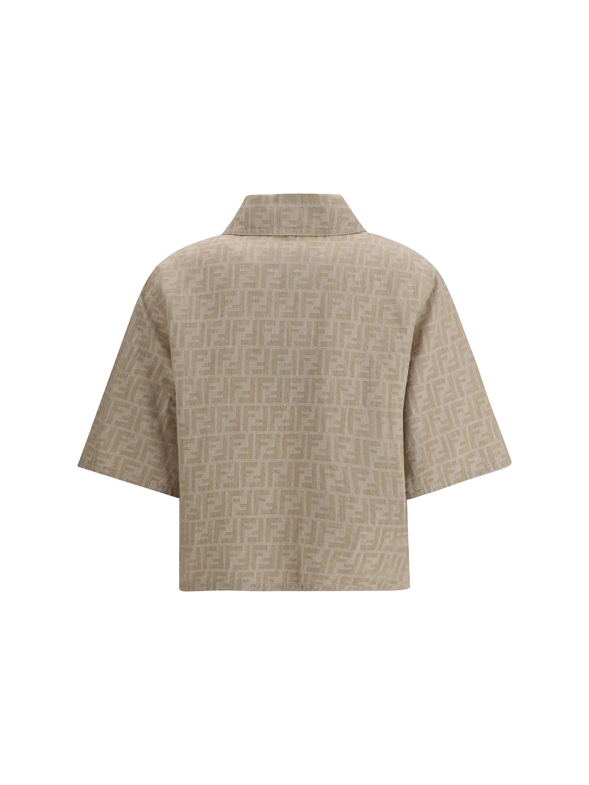 Fendi Women Chambray Cropped Jacket