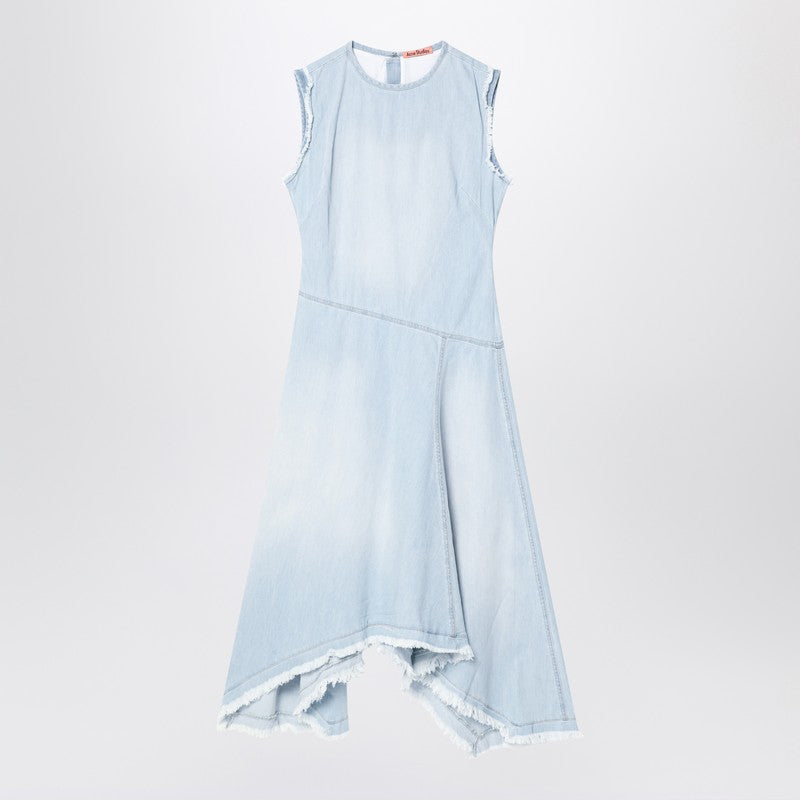 Acne Studios Light Blue Denim Asymmetric Dress Women