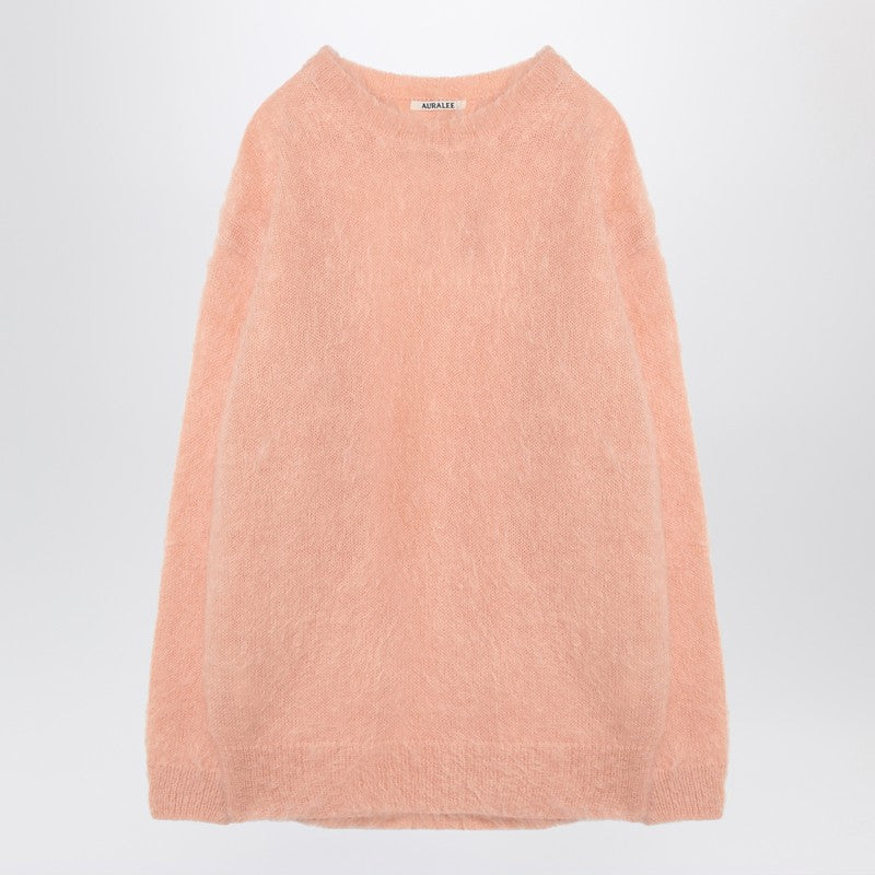Auralee Pink Mohair And Wool Jumper Men