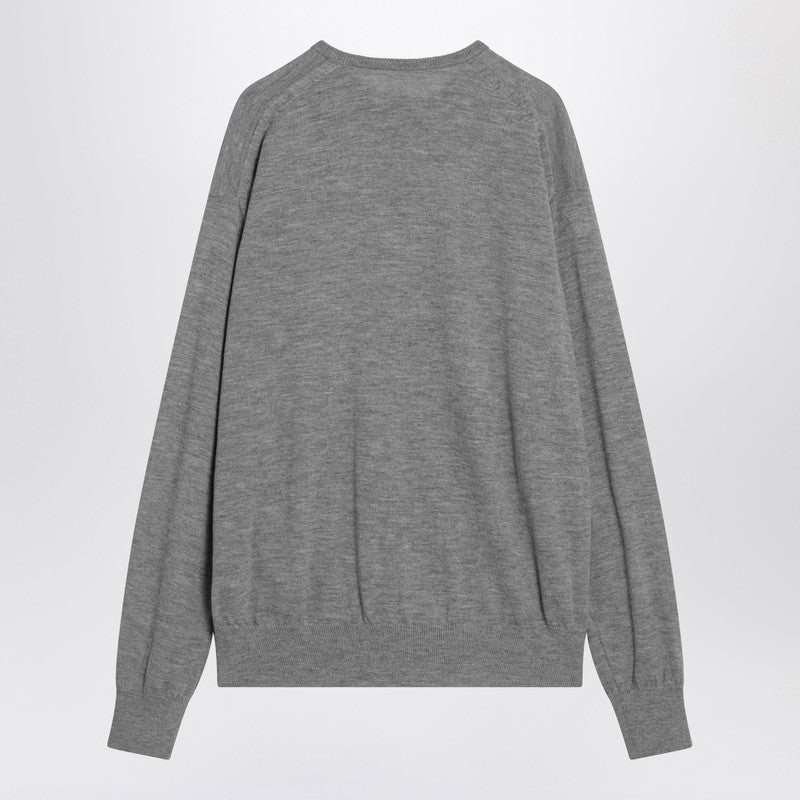 Auralee Gray Cashmere Cardigan Men