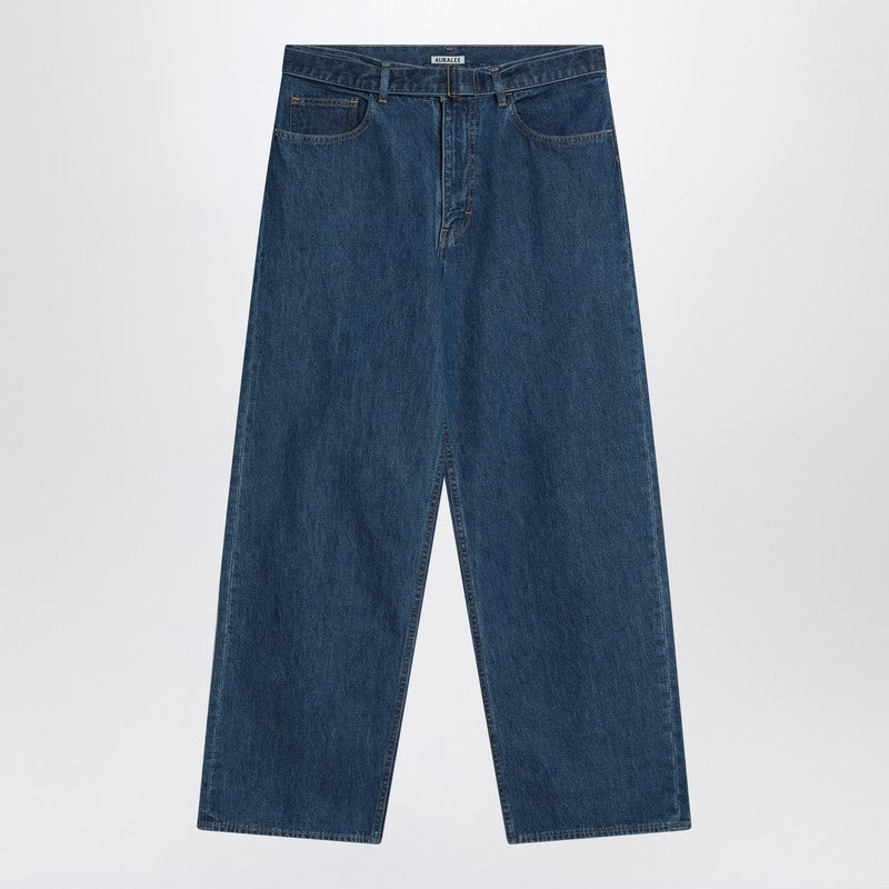 Auralee Jeans With Blue Belt Men