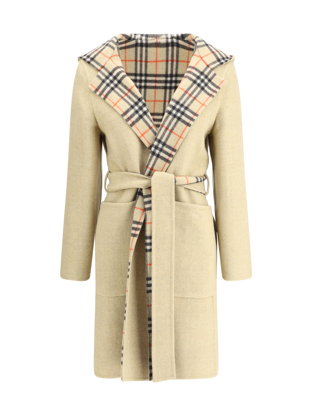 Burberry Women Reversible Wool Robe Coat