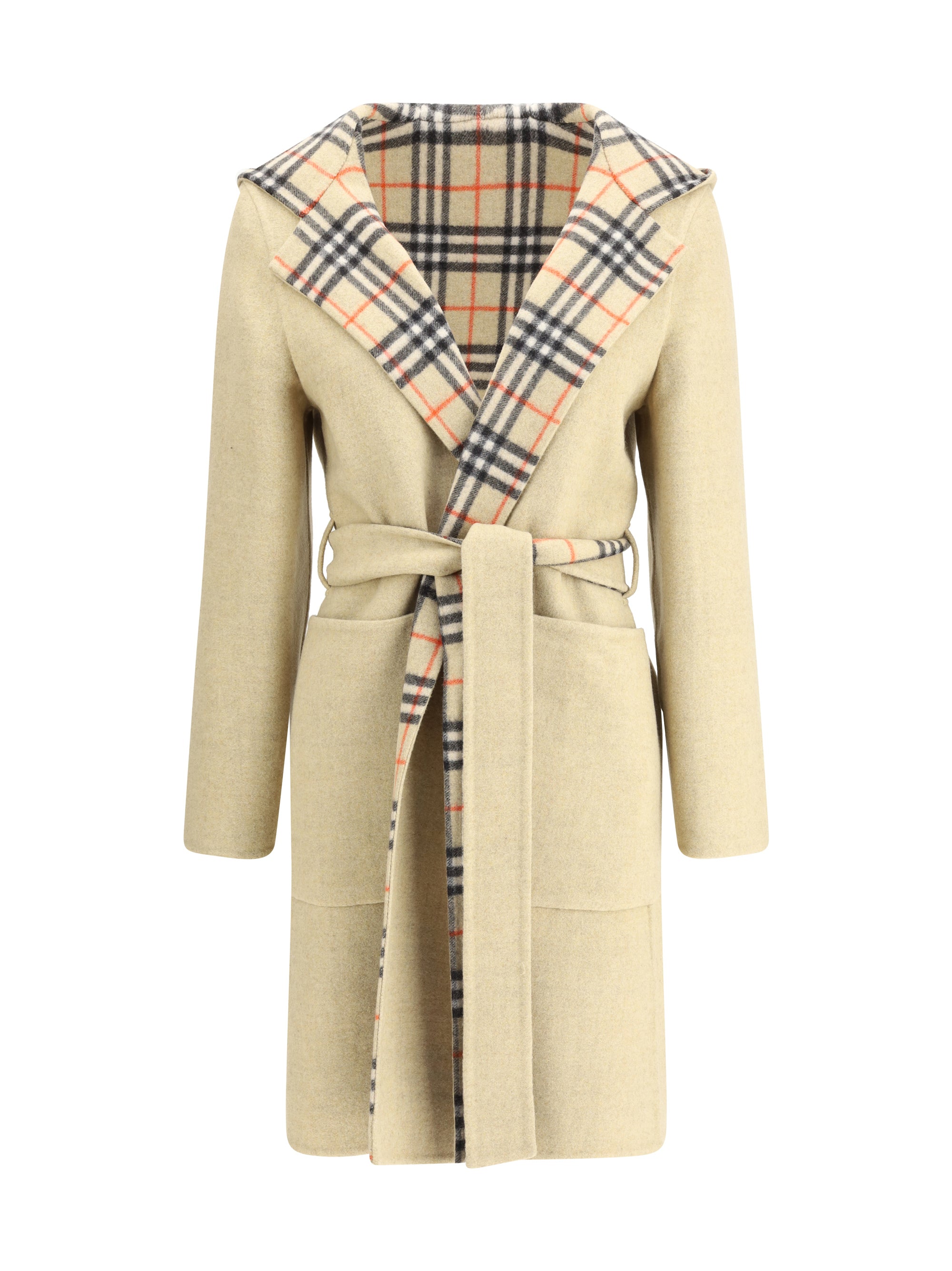 Burberry Women Reversible Wool Robe Coat