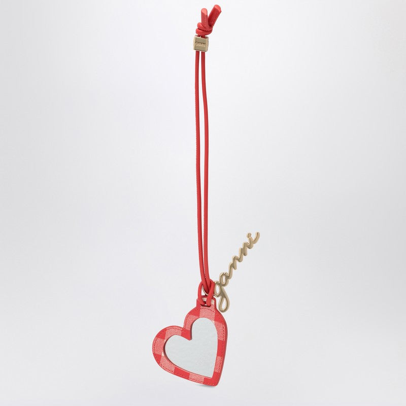 Ganni Heart-Shaped Mirror Bou Red Women
