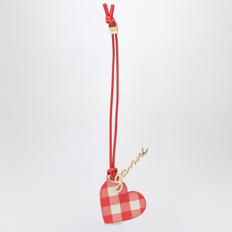 Ganni Heart-Shaped Mirror Bou Red Women