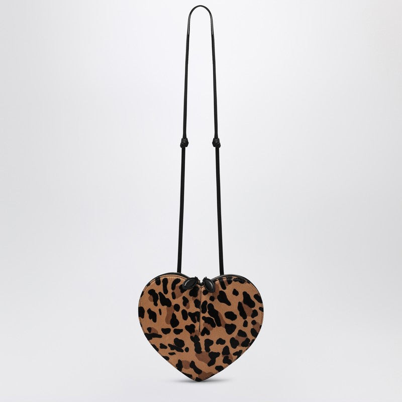 Alaia Le Coeur Bag In Leopard-Print Calf Hair Women
