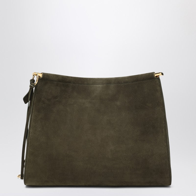 Alaia Le Click Medium Square Khaki Nubuck Bag Women